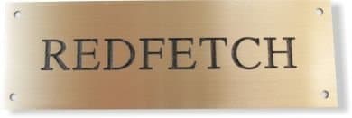 Engraved Brass Stable Name Plate 150mm x 50mm