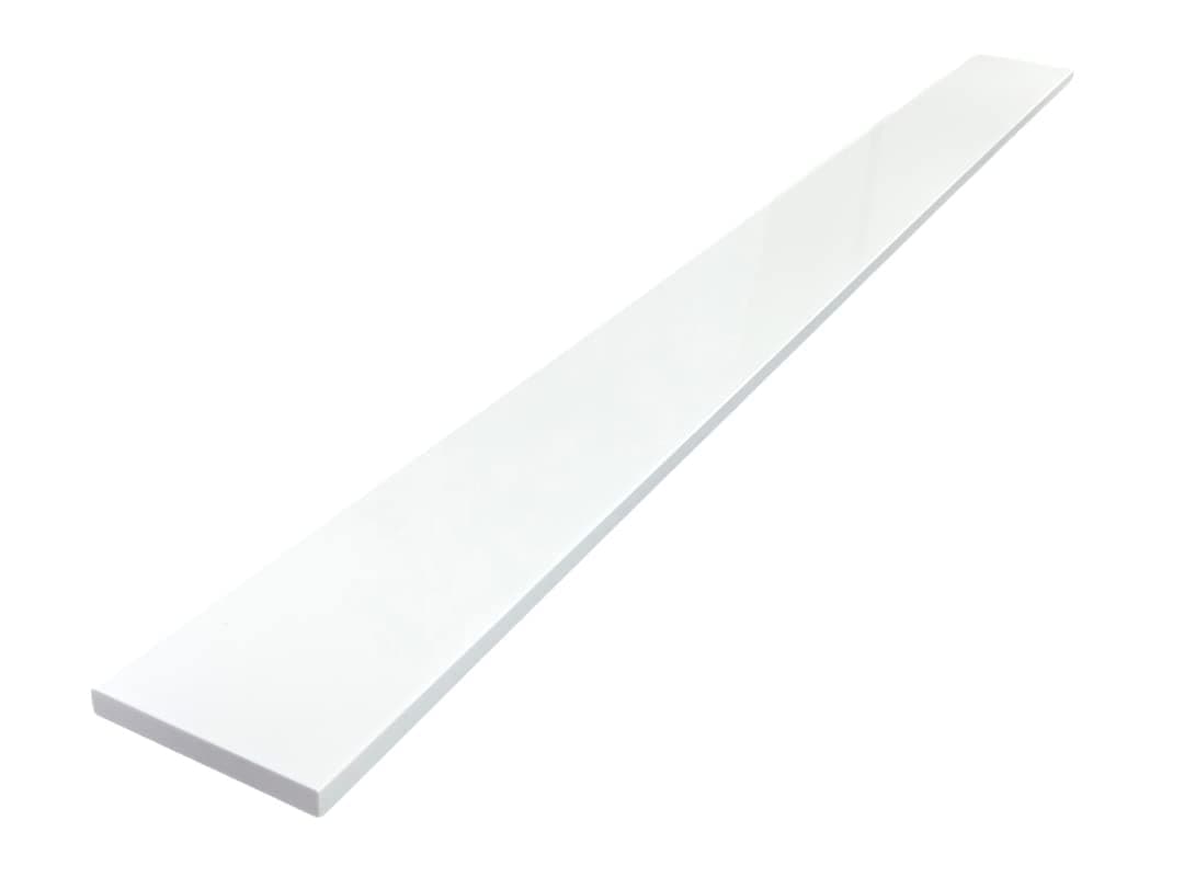 Custom Size | Super White Engineered Marble Shower Curb Top for Schluter Kerdi Board, Vevor Shower Curb, Tile Redi Shower Pan Systems, Backsplash, Jambs.