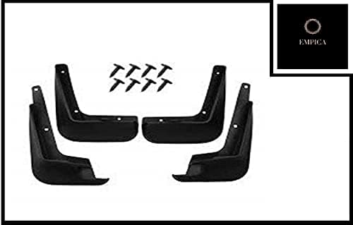 Empica Plastic O.E Type Mud Flaps Car Mud Guard with Allied Accessories Compatible with Mahindra Xuv 3X0 2024 Onwards (Black, Set of 4 Pcs)