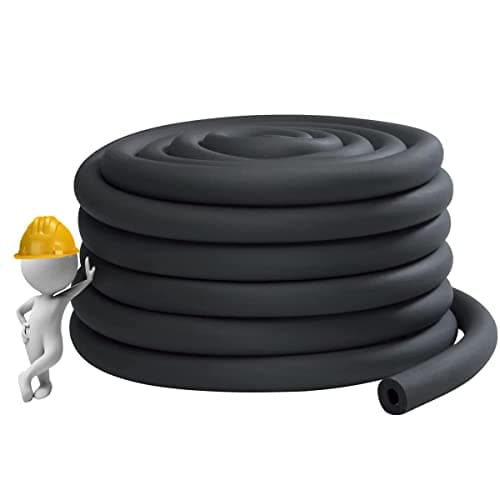 Plerile Industry Pipe Insulation, 3/4" 1" 1-1/4" 1-1/2" 2" 2-1/2" 3" 3-1/2" 4" Foam Insulation Tube, Anti-Freeze Waterproof Rubber Hose for Hot and Cold Water Pipes (Color : 1.18", Size : ID 1-1/2")