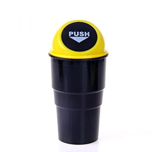 SOLDOUTAuto Trash Dust Case Mini Car Trash Garbage Can Holder Bin Box Car Styling Interior Accessories (Yellow)