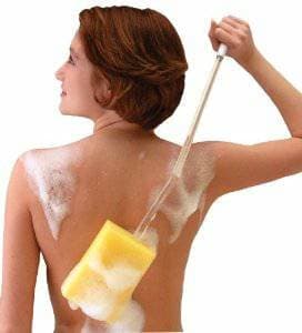 Utrax 24" Long Handle Bath Sponge Ergo Curve Handled Cleaning Sponge Duster