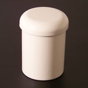 Small Massage Cream Jar, White Polyurethane with Screw On Lid - 8 oz