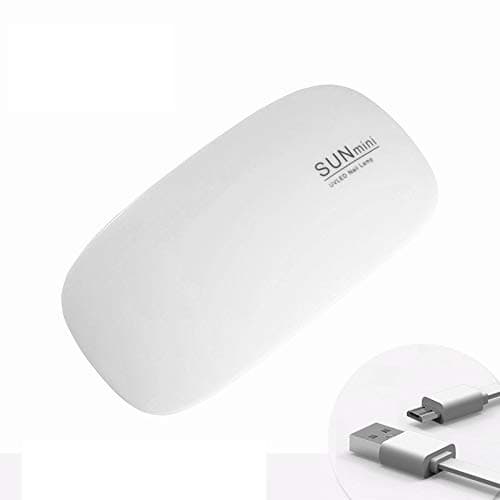 Nail Dryer, LED Therapy Machine with USB UV Mini Nail Lamp 6W White Nail Tool Nail Varnish Polish Baking Lamp