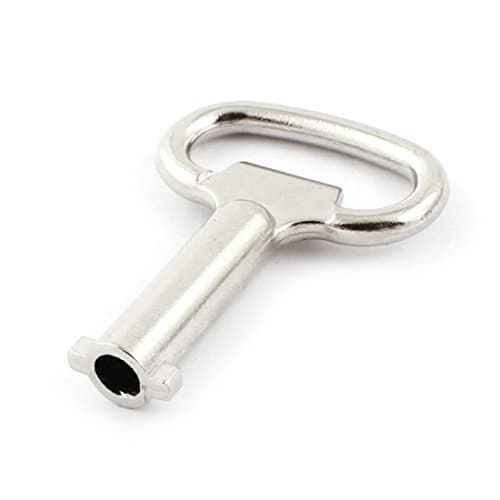 Silver Tone Metal 6mm Socket Dia Spanner Key for Panel Lock