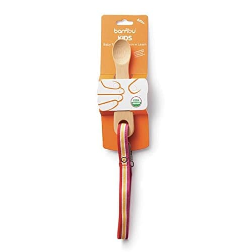 Bamboo Bambu Home Bamboo Baby Training Spoon with Leash, 0.8 Ounce