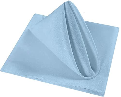Cottington Lane - Cotton Table Napkin, Multipurpose Kitchen Napkin, Dining Table Napkin, Soft, Premium, Cotton Party Fabric Machine Washable for Home Restaurant,Pack of 6 (15 x 15 Inch) |Light Blue