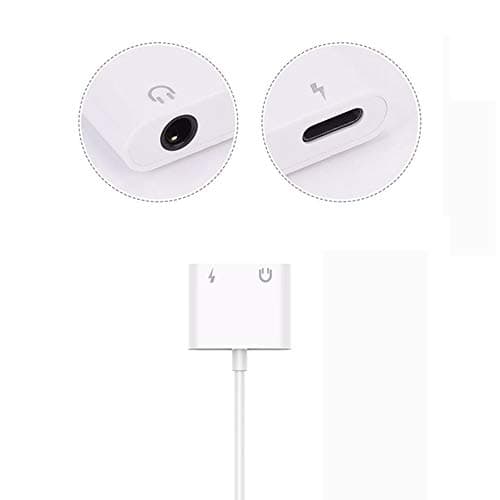 Headphone Jack Splitter Adapter AUX Adapter Audio & Charger & sync Cable Dongle Connector 2 in 1 Splitter Adapter 56497