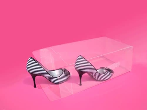 10 Stackable Ladies Clear Shoe Storage Boxes