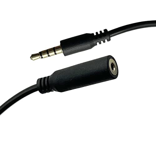 Seadream 2Pack 6 inch 4-Pole 3.5mm Male to 2.5mm Female Headset Audio Adapter Cable Extender Stereo Jack 2Pack 1Pack