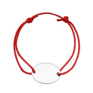 1001 Bijoux Bracelet with Engraved Silver Red String Curtain