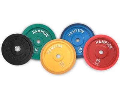 Rubber Bumper Plates (SINGLE) 25 lbs/Cast Iron/Yellow/
