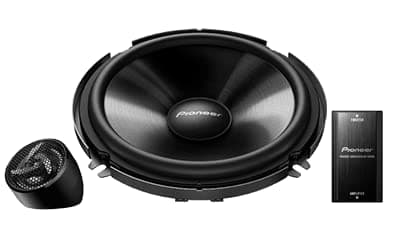 Pioneer Car Component Speaker TS-C602IN,16 cm Component with Separate Cross Over Max 390W Nominal 90W, Made for India, Polyimide Diaphragm, 30 Hz~30,000 Hz, Car Sound Fit App,Tweeter mounting Option