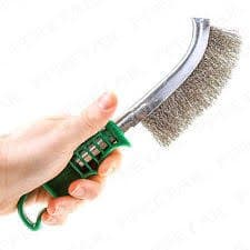 Curved Handle Stainless Steel Wire Brush