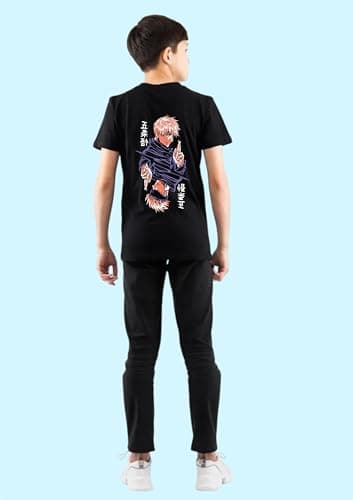 Uniplanet Store® Printed Cross Finger Cotton Blend Half Sleeve Regular Fit Printed Boys T-Shirt