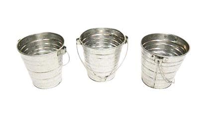 Carvers Olde Iron 3pc buckets 2 qt metal galvanized