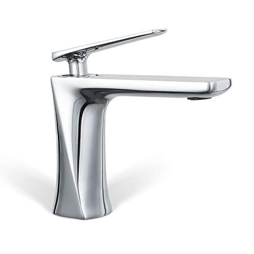 JOMOLA Chrome Single Handle Bathroom Sink Tap One Hole Deck Mount Lavatory Mixer Tap Wash Basin Faucet Brass
