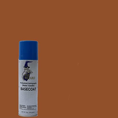 Dip Wizard Hydrographic Paint 12 Ounce Aerosol Spray Can Base Coat Hydro Graphic Film Water Transfer Printing Hydro Dipping Dip Paint (Rich Caramel)
