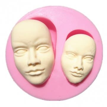 Human Face Silicone Mold Chocolate Polymer Clay Mould