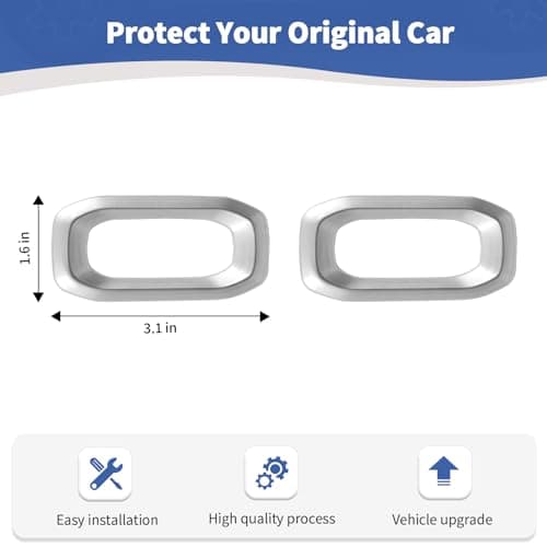 RT-TCZ for Wrangler JL Door Lock Switch Button Trim Cover Silver for Jeep Wrangler JL JLU Gladiator JT 2018-2024 Silver Interior Accessories 2pcs