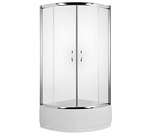Corner Deep Enclosure Shower Enclosure Complete Set 800mm x 800mm, Dial, Small Tub