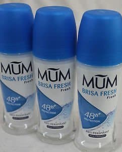 – Mum Roll On Deodorant Three Bottles (Brisa Fresh (formerly Cool Blue))