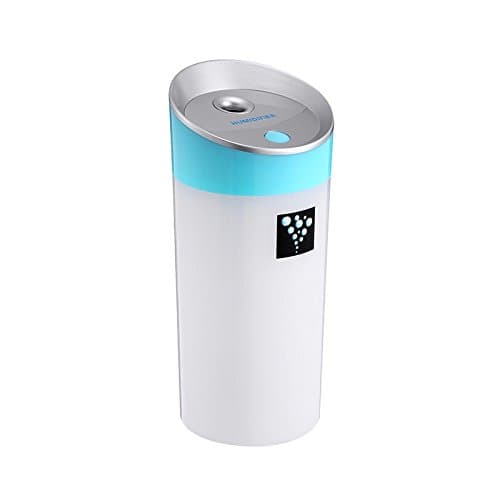 Led Aroma Diffuser Ultrasonic Humidifier USB 5V 2W 4Colors 300ML Ultrasonic Mist Maker Fogger Car Diffuser Aromatherapy For Car (Blue)
