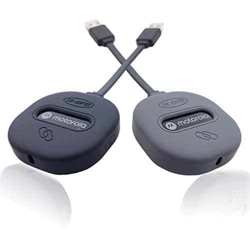 Silicone Case for Motorola MA1 Wireless Android Car Adapter, Skidproof Cover Protect, Lightweight Holder with Adhesive Pad for Car & Truck (2 Packs) Black