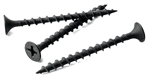4.8mm x 120mm Black Phosphate Phillips Countersunk Drywall Screws Plasterboard Wood Screw Bugle Head (Pack of 50)