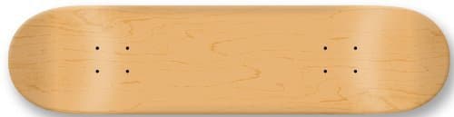 Moose Blank Skateboard Deck - Premium 7-Ply Maple Construction - Natural Wood - Choose from 10 Sizes - Includes 1 Board