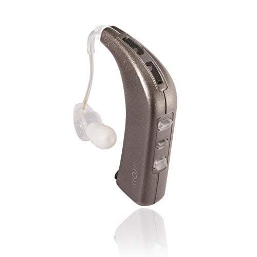 Bluetooth Personal Sound Amplifier - Sound World Solutions Sidekick Model: HD100-PSA (One Ear, White Gold Metallic)
