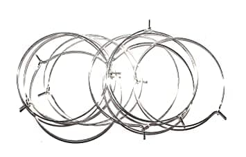 Delush Design Round Loop Rings for Jewellery Making -Pack of 2 (50 pcs Each, Silver-Golden)