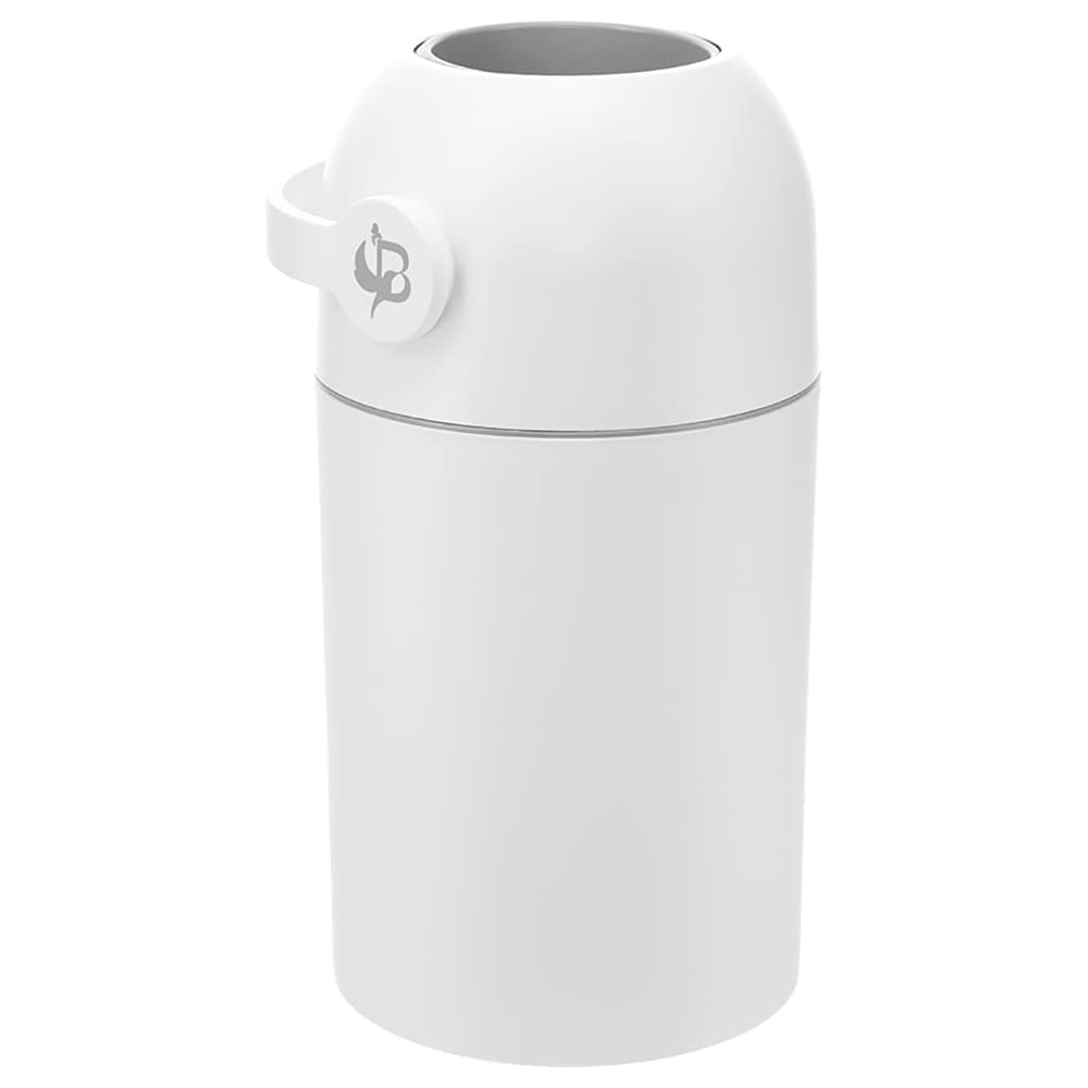 Diaper Pail - Nappy Disposal Bin - White - Odorless - Easy Refill - No Preset Bag Size