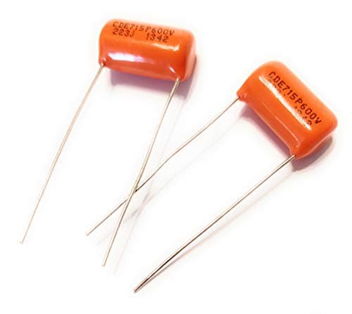 1 Pair .022uf 600v CDE/SBE ORANGE DROP 715P Polypropylene Guitar Tone Capacitors