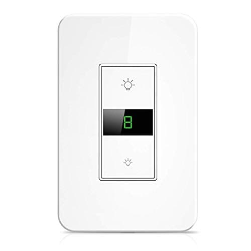 Smart Dimmer Switch, Alexa Dimmer Switch, Smart WiFi Light Switch Work with Google Home and IFTTT, Single-Pole, Neutral Wire Required