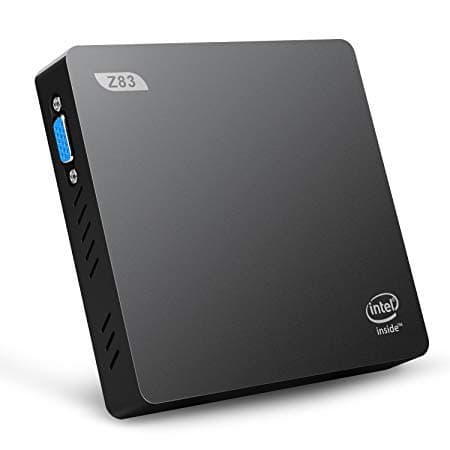 Z83-V Mini PC Windows 10 Intel Atom x5-Z8350 Processor PC Mini Desktop 4K Mini PC Linux OS 2GB+32GB 1000Mbps DDR3 Intel HD Graphics 400 Dual Display VGA/HDMI Wifi 2.4G+5.8G