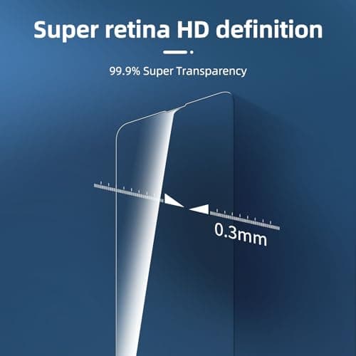 NEW'C Pack of 3, Tempered Glass Screen Protector for iPhone 14 Pro (6.1 Inches), Scratch-free, 9H Hardness, HD Screen Protector, 0.33 mm Ultra Clear, Ultra Resistant