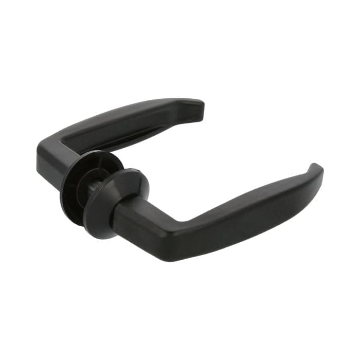 Amig - Aluminium Window Handle Model 45 - Ergonomic Design - 105 x 40 mm - for Interior and Exterior Doors - Resistant to Rust and Corrosion - Black Colour - 35/45 mm Door Width - Aluminium