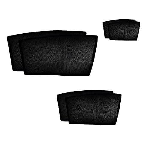 Fix Type Car Window Non-Magnetic Sunshade Curtains with Front Cut for Side Mirror View Suitable for Maruti Suzuki Jimny