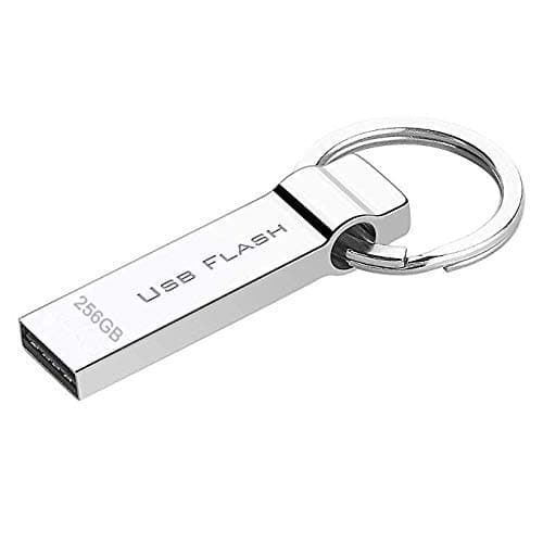 Waterproof 256GB USB Flash Drive Pen Drive Memory Stick for PC with Keychain