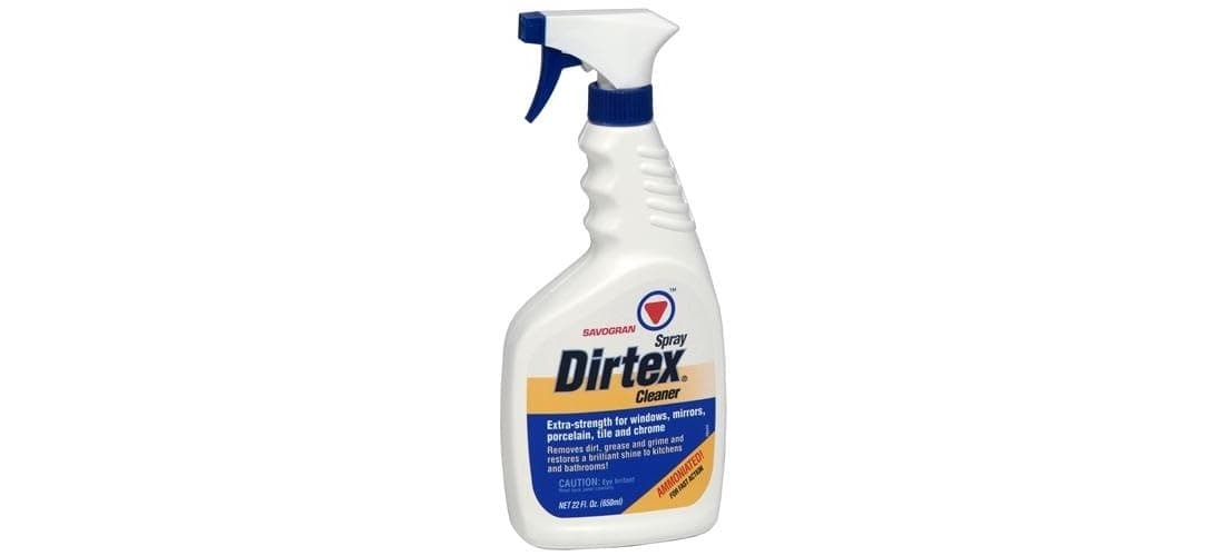 10763 Dirtex Spray Cleaner Extra-Strength For Windows, Mirrors, Porelain, Tite and Chrome 22 oz