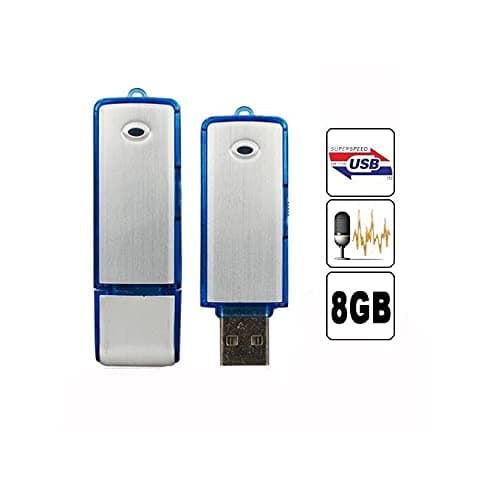 Spy Hidden Mini Digital Voice Audio Recorder Device | Small Size Mini | Portable | in Built 8 GB Memory, Microphone Mic | Dictaphone | Without Light | Latest Model | Asleesha