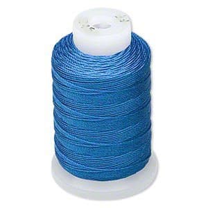 Simply Silk Beading Thread Cord Size FF Royal Blue 0.015 Inch 0.38mm Spool 115 Yards for Stringing Weaving Knotting