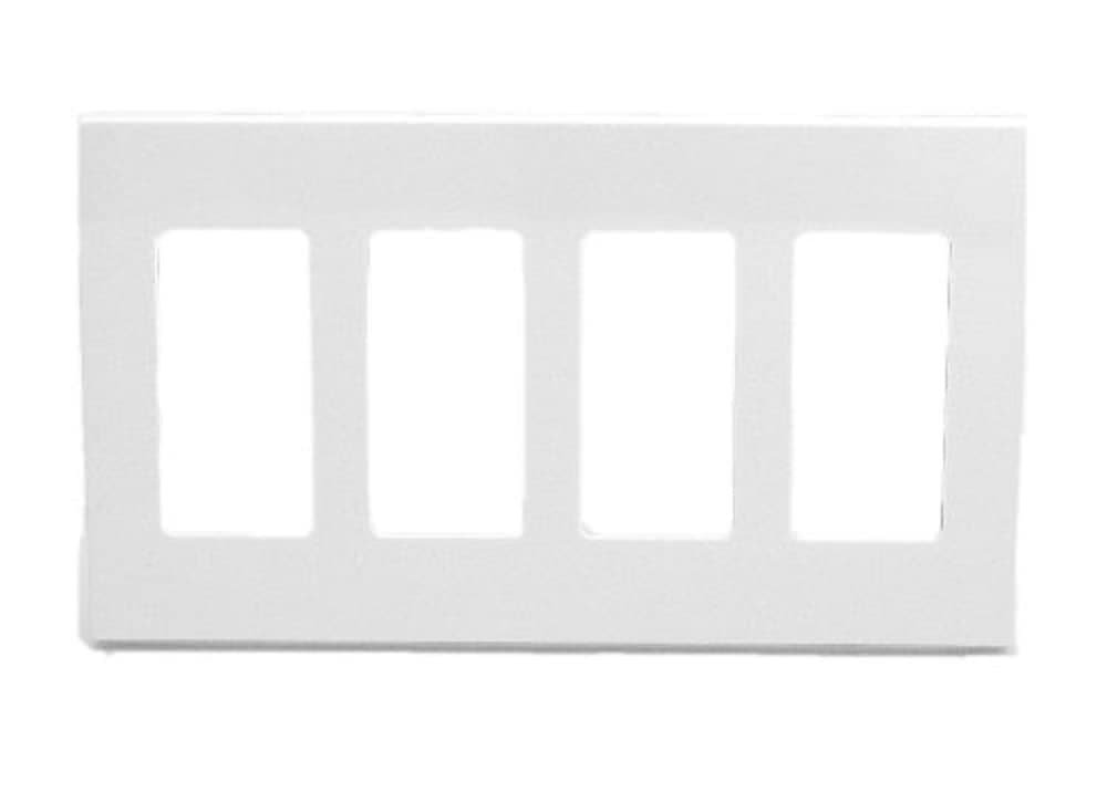 4-Gang Decora Plus Wallplate Screwless Snap-On Mount, 80312-SW, White