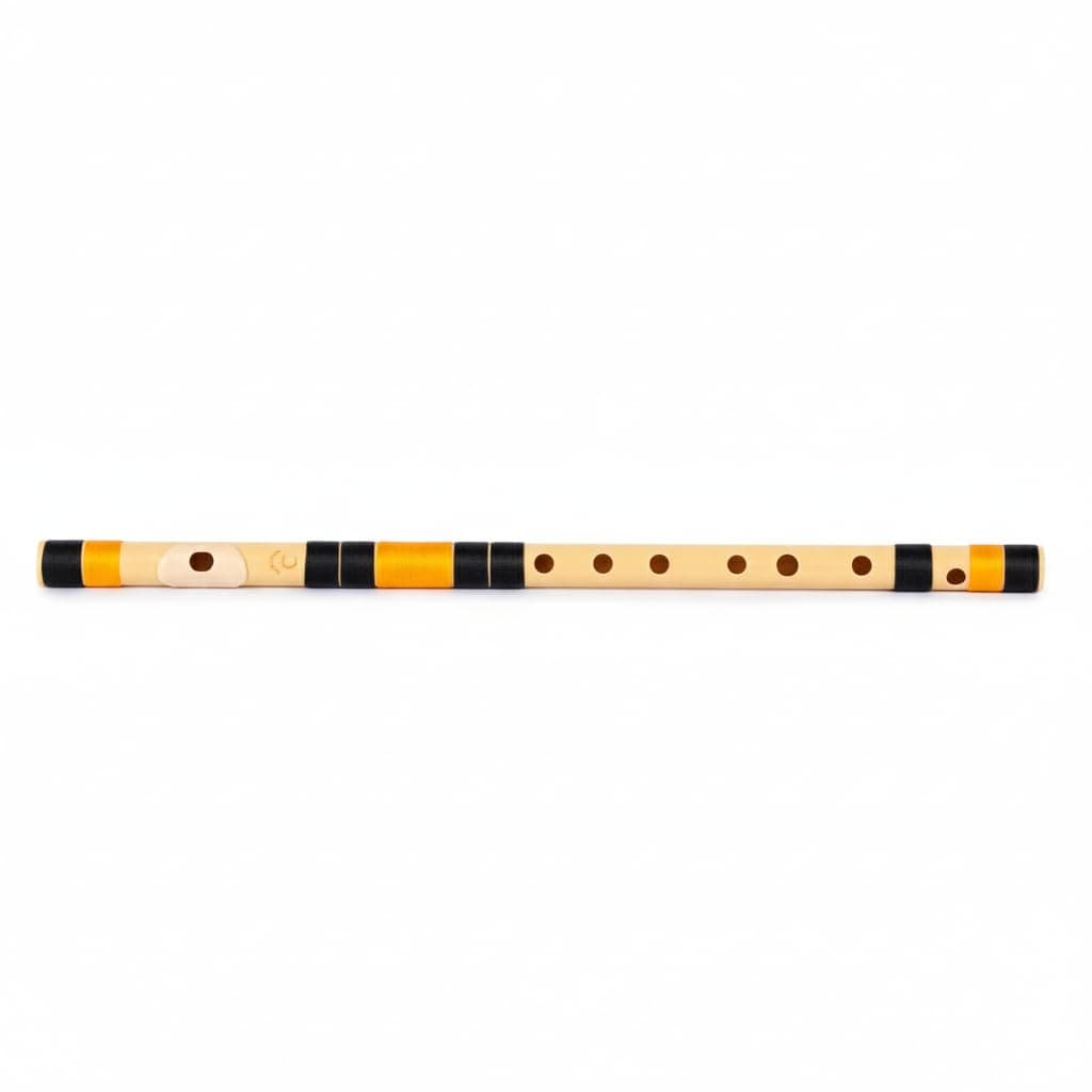 Radhe Flutes PVC Fiber C Natural Bansuri Flute Middle Octave RIGHT HANDED (19 Inches)