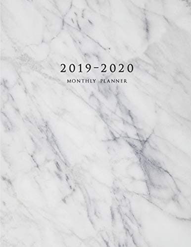 2019-2020 Monthly Planner: Large Two Year Planner with Marble Cover (Volume 1)