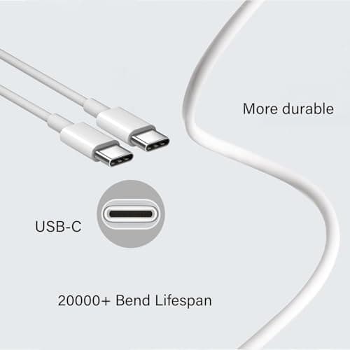 EDNITA Original USB-C to C Type 1M Fast Charging Cable (Apple MFi Certified) for iPhone 16/16 Pro/Max/15/15 Pro/Max/Samsung Galaxy S24/S23/S22/S21/iPad & More-White-Pack Of 1