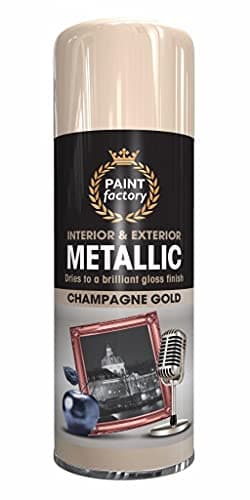 9 x Metallic Champaign Spray Paint 400ml Multi-Purpose Use, Spray for Metal and Wooden Furniture, Ornaments, Decorative Items and Much More for Interior & Exterior