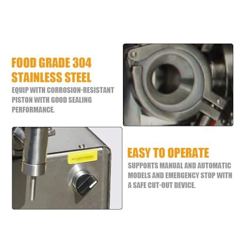 DMC-FPPS Horizontal Pneumatic Liquid and Paste Filling Machine 50-500ml Double Nozzle Piston Filler Semi-Automatic Paste Dispenser for Oil, Cream, Lotion, Honey and Butter