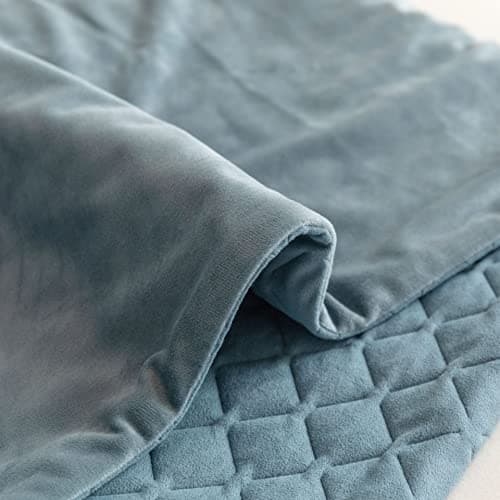 Bed Runner King Size,Haze blue Bed Runner For of Luxury Hotel Grade 240X45cm for 1.8m Bed